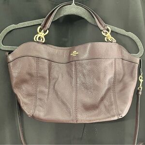 Coach shoulder/crossbody bag chocolate brown